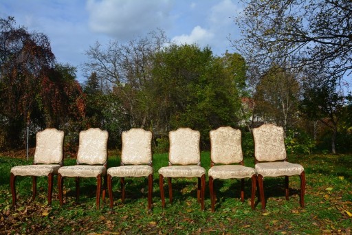 Zdjęcie oferty: Krzesła tapicerowane 6 szt na giętych nogach ANTYK