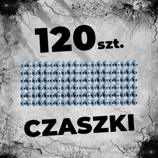 Zdjęcie oferty: 120 SZTUK Czaszki 4mm Żywica Nowe