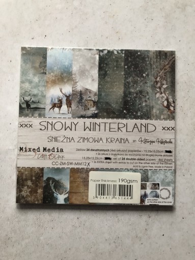 Zdjęcie oferty: „Snowy Winterland” zestaw papierów 15x15 cm 190g