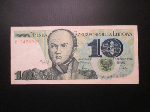 Zdjęcie oferty: banknot 10 złotych 1982r.