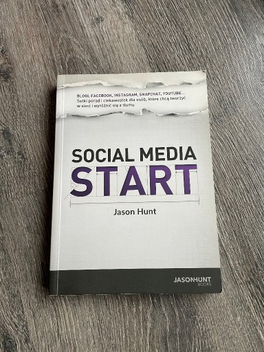 Zdjęcie oferty: Książka "Social media start" Jason Hunt