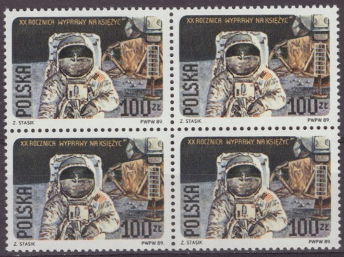 Zdjęcie oferty: 3062B 20 rocznica wyprawy na Księżyc (czwórka)