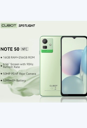 Zdjęcie oferty: Smartfon CUBOT NOTE 50 16/256GB LTE AND 13 NFC