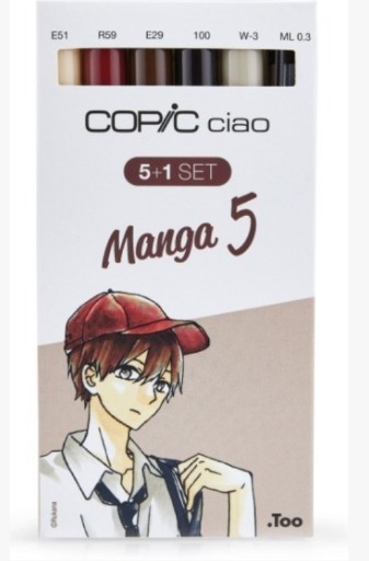 Zdjęcie oferty: Copic Ciao 5+1 Set Manga 5, 6 szt