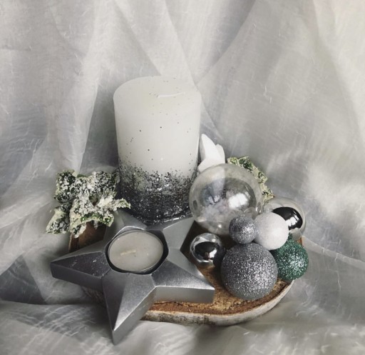 Zdjęcie oferty: Świecznik Boże Narodzenie stroik na stół ze świeca