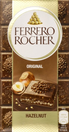 Zdjęcie oferty: Ferrero Rocher Czekolada Mleczna Z Orzechami 90 g