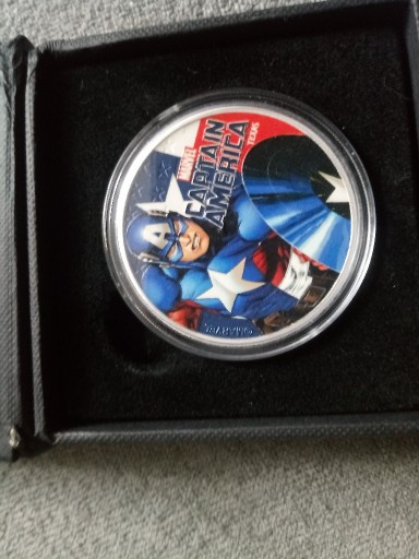 Zdjęcie oferty: Marvel Captain America Touvalu moneta srebro 