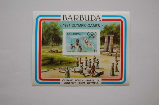 Zdjęcie oferty: Barbuda Mi bl.85** LO Los Angeles '84 /imp/