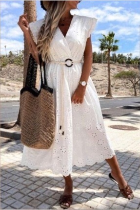 Zdjęcie oferty: biała ażurowa włoska  sukienka boho  xs s m 