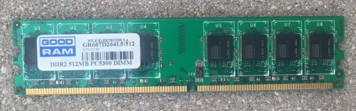 Zdjęcie oferty: Pamięć RAM Goodram 512 MB DDR2. PC5300