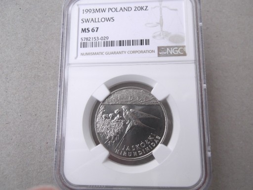 Zdjęcie oferty: 20000 zł. 1993 Jaskółka   NGC  MS67