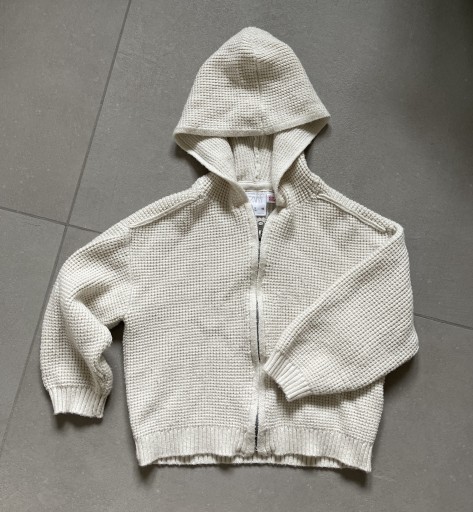 Zdjęcie oferty: Sweter z kapturem dzianina ZARA 98 biały ecru