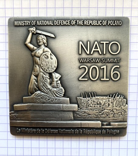 Zdjęcie oferty: Medal Szczyty NATO 2016
