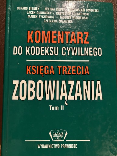 Zdjęcie oferty: Komentarz do Kodeksu Cywilnego zobowiązania