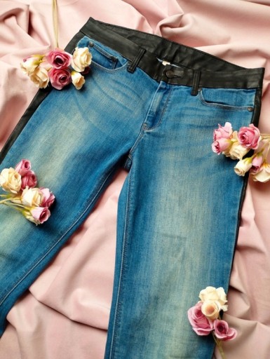 Zdjęcie oferty: Mango jeans granatowe spodnie jeansowe M / 38