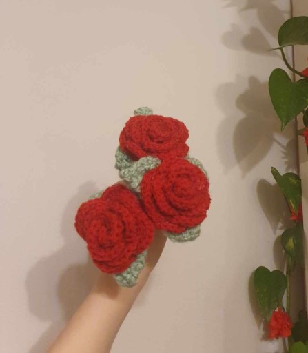 Zdjęcie oferty: Róże czerwona handmade 3 sztuki