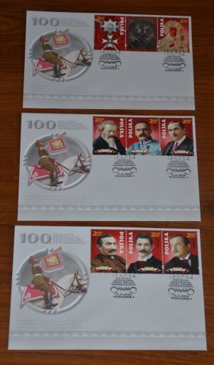 Zdjęcie oferty: 100. rocznica niepodległości koperty FDC 1922-1924