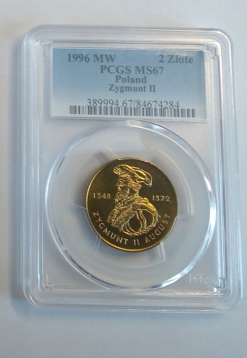 Zdjęcie oferty: 2 zł Zygmunt II August PCGS MS 67 druga max !!!!