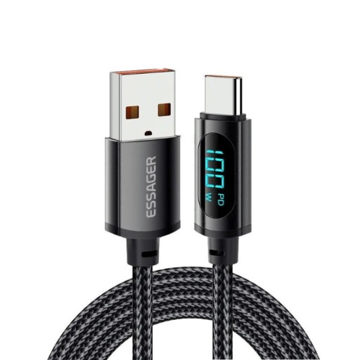 Zdjęcie oferty: Kabel Ładowania 2m USB-C do USB 100W QC - z LED