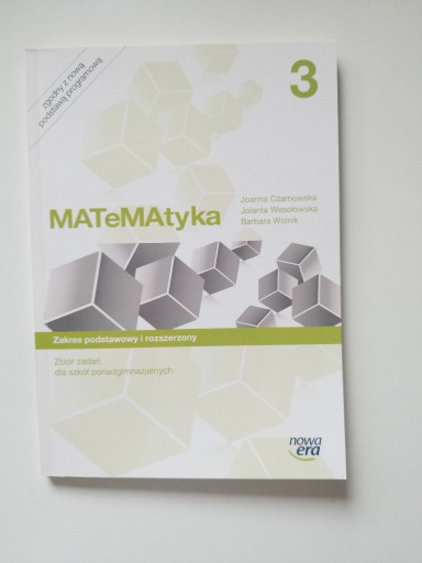 Zdjęcie oferty: MATeMAtyka 3 Zbiór zadań ZPiR Nowa Era