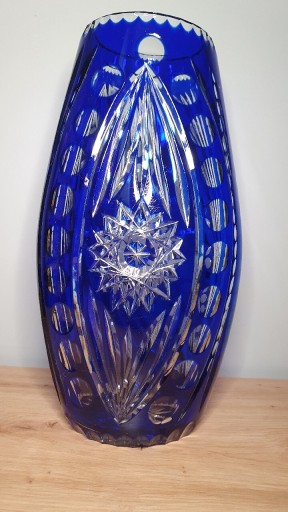 Zdjęcie oferty: Duży wazon kryształowy kobaltowy