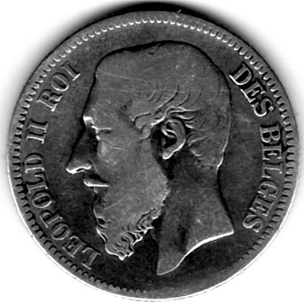 Zdjęcie oferty: Belgia 2 franki, 1866 r  