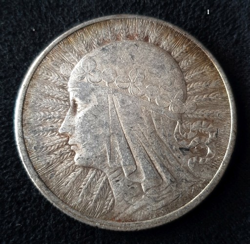 Zdjęcie oferty: Moneta srebro 10 zł 1932 r Głowa kobiety Stan!