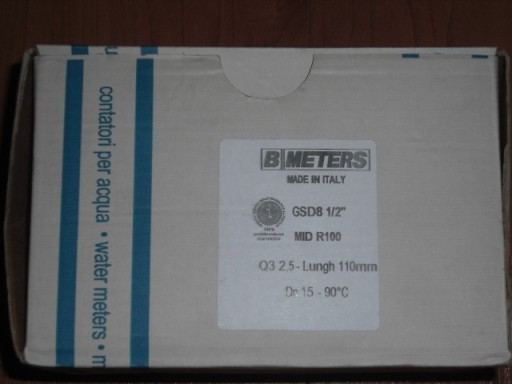 Zdjęcie oferty: Wodomierz BMeters GSD8 1/2" , MID R100, Q3 2,5 