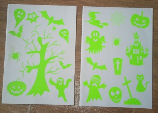 Zdjęcie oferty: Naklejki Halloween – fluorescencyjne ozdoby duchy, dynie, nietoperze  (P)