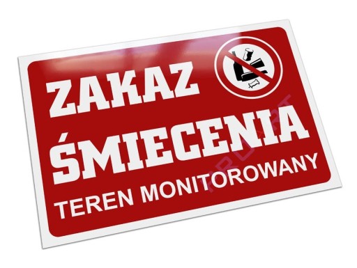 Zdjęcie oferty: Metal tabliczka zakaz śmiecenia wyrzucania śmieci