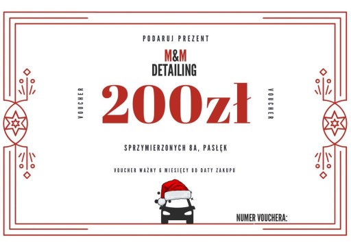 Zdjęcie oferty: Voucher Prezentowy M&M Detailing Edycja Świąteczna