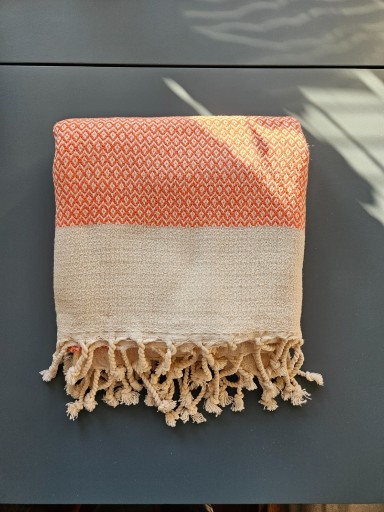 Zdjęcie oferty: Turecki ręcznik bawełniany Peshtemal 100x180 koralowy