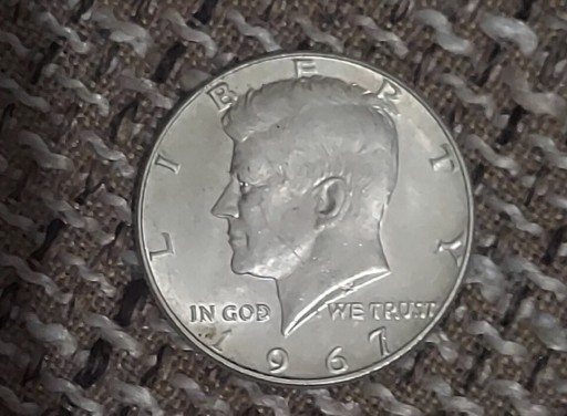 Zdjęcie oferty: USA Srebro 1967 Kennedy 50 Centów Piękna Moneta