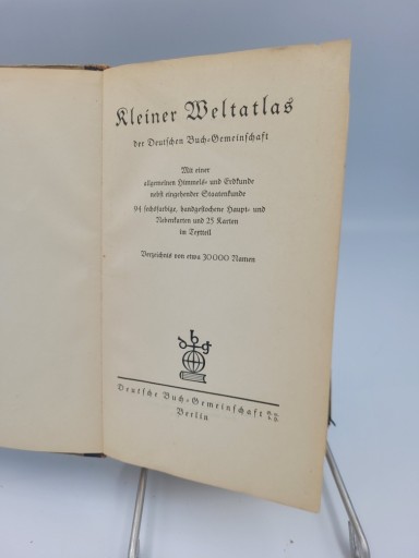 Zdjęcie oferty: Buch Kleiner Weltatlas von 1936