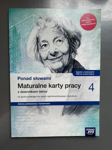 Zdjęcie oferty: Maturalne karty pracy Ponad słowami 4 język polski