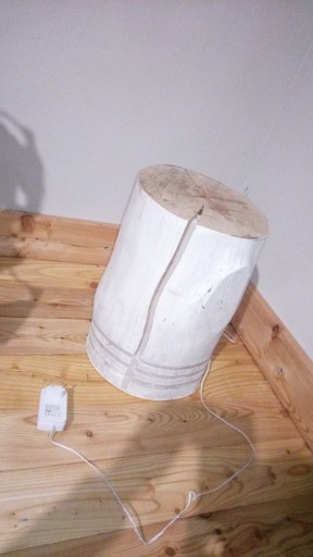 Zdjęcie oferty: Lampa podłogowa LED LOFT 100% drewno pień kwietnik