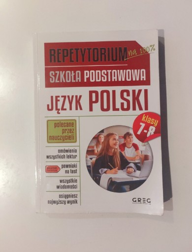 Zdjęcie oferty: Repetytorium na 100% S. Podstawowa J.Polski kl 7-8