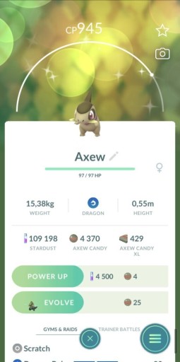 Zdjęcie oferty: Axew Shiny Pokémon GO