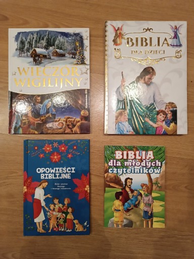 Zdjęcie oferty: Zestaw 4 książek dla dzieci: Biblia, Wigilia itp.