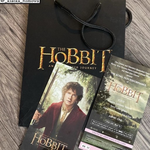 Zdjęcie oferty: The Hobbit: An Unexpected Journey premierowy bilet