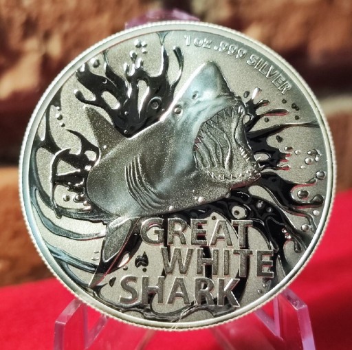 Zdjęcie oferty: Srebrna moneta GREAT WHITE SHARK - Rekin