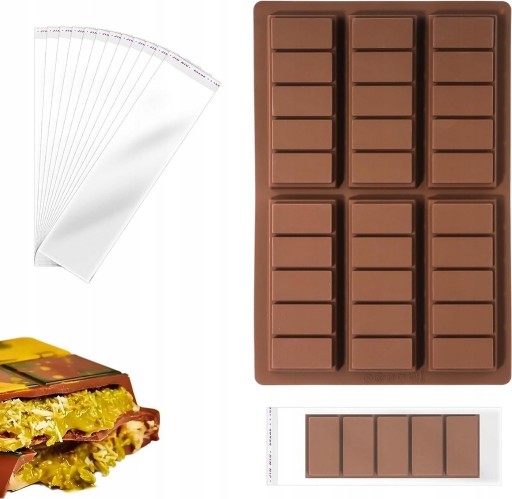 Zdjęcie oferty: Zestaw Czekolada DUBAJSKA Pistacjowa Foremka Worki Szpatułka DIY HIT