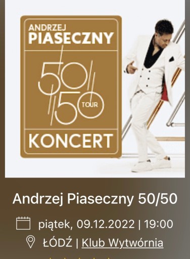 Zdjęcie oferty: Andrzej Piaseczny koncert Łódź x3