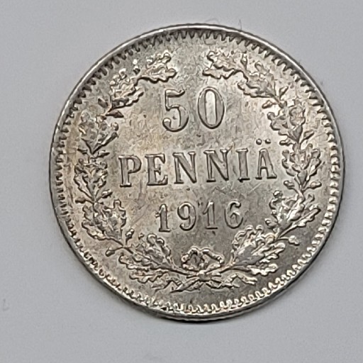 Zdjęcie oferty: 1916 Finlandia srebrnych 50 pennia