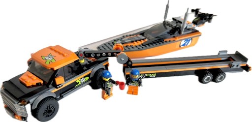 Zdjęcie oferty: LEGO City 60085 Terenówka z motorówką kpl 100%