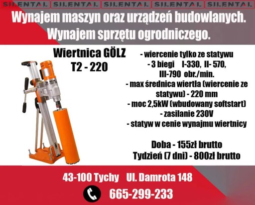 Zdjęcie oferty: Wynajem wiertnicy GOLZ