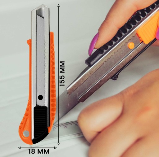 Zdjęcie oferty: Nóż aluminiowy z ostrzem łamanym tapeciak 18mm