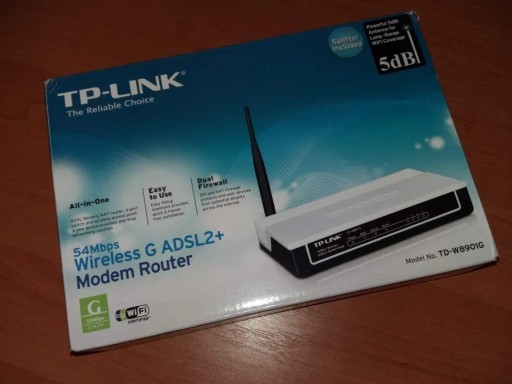 Zdjęcie oferty: TP-Link router ADSL Wi-Fi 54Mb/s TD-W8901G