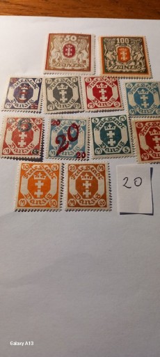 Zdjęcie oferty: WM Gdańsk znaczki 1922