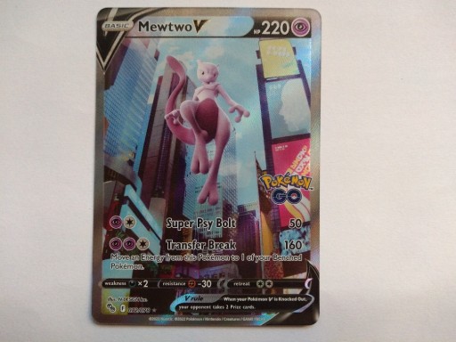 Zdjęcie oferty: Karta Pokemon Mewtwo V 072 GO